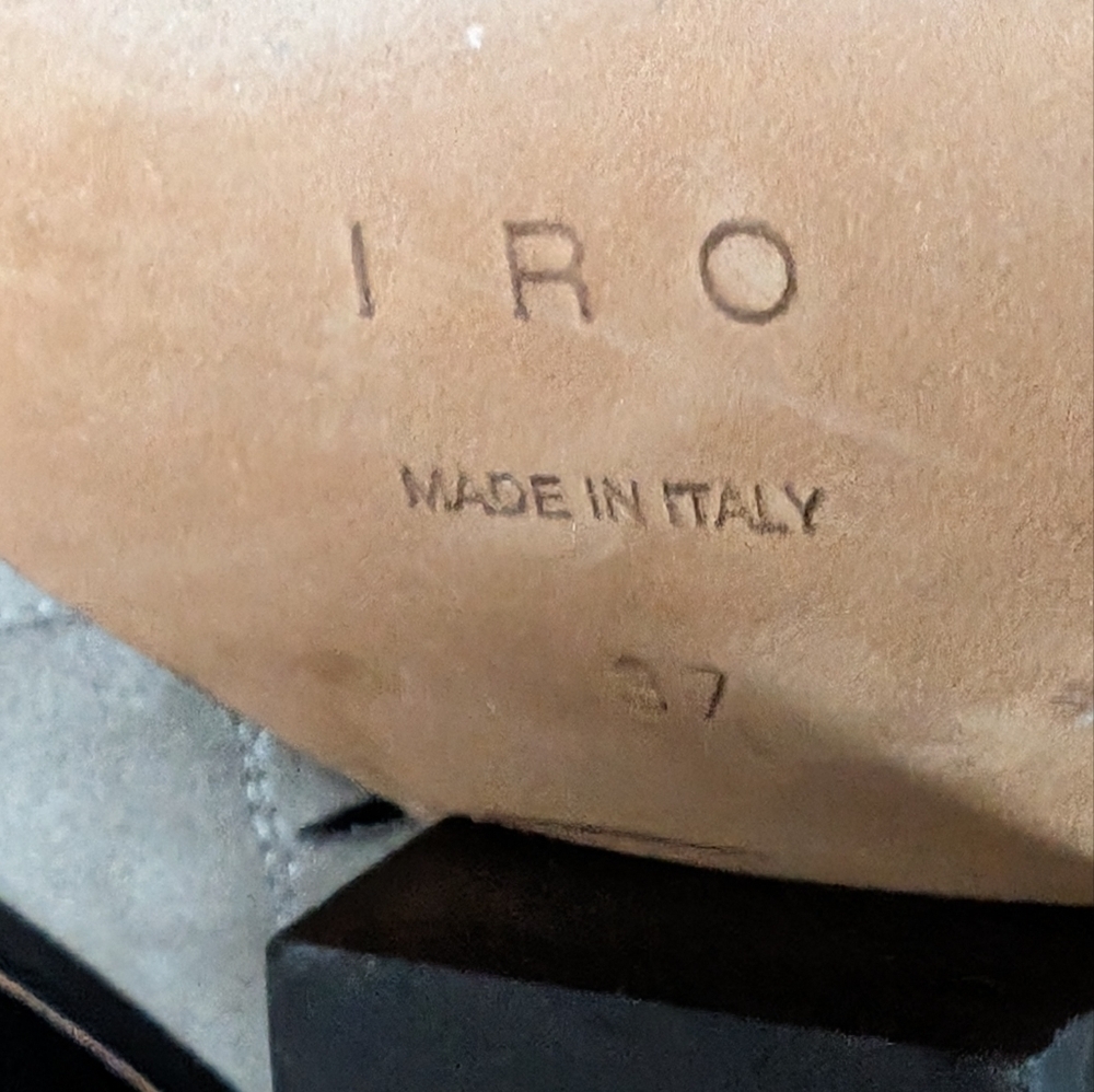 Iro Bonobal Wrap Around Strap Boots in Gray Suede Size EU 37 US 6.5 Like new - Picture 7 of 9